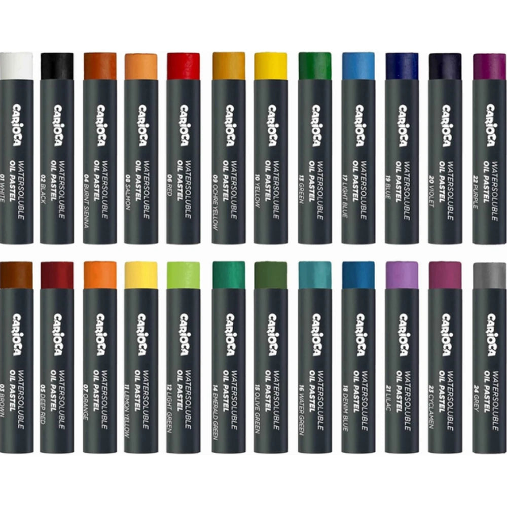 Carioca Plus Pastelli ad Olio Acquarellabili 24 Colori