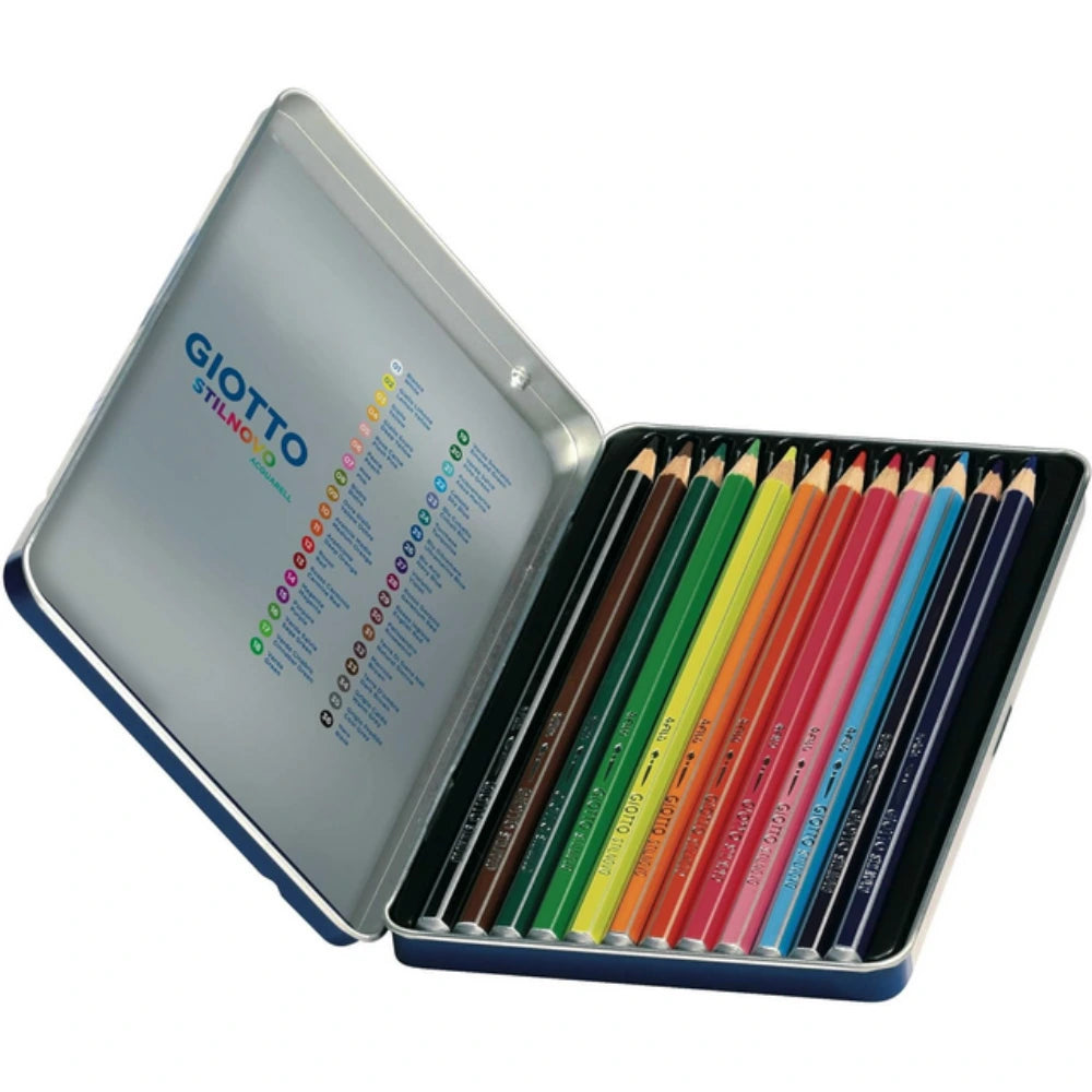 Pastelli Acquerellabili Giotto - 12 Colori - Confezione Rigida Made in Italy
