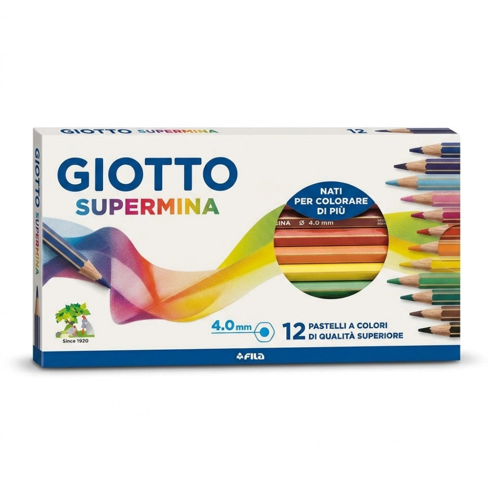 Pastelli Giotto Supermina 36 colori – confezione astuccio cartone 4.0mm