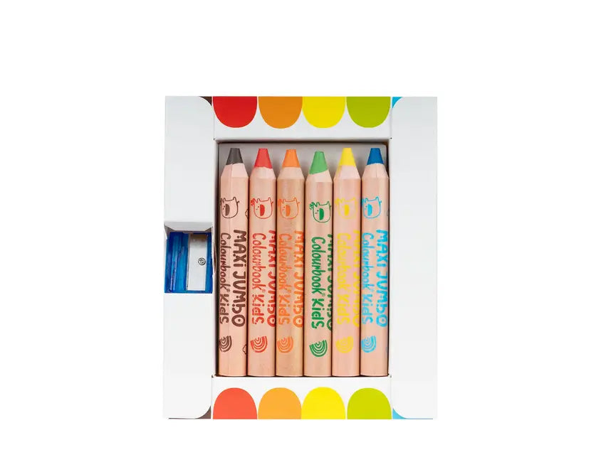 Matite colorate pastelli Maxi Jumbo 3 in 1