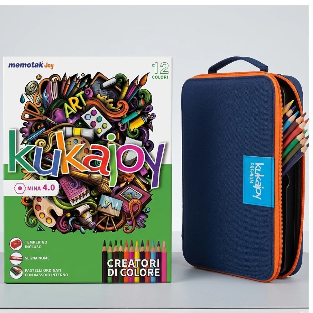 Valigetta Pastelli Kukajoy 100 Colori Mina 4mm - Set Professionale Completo