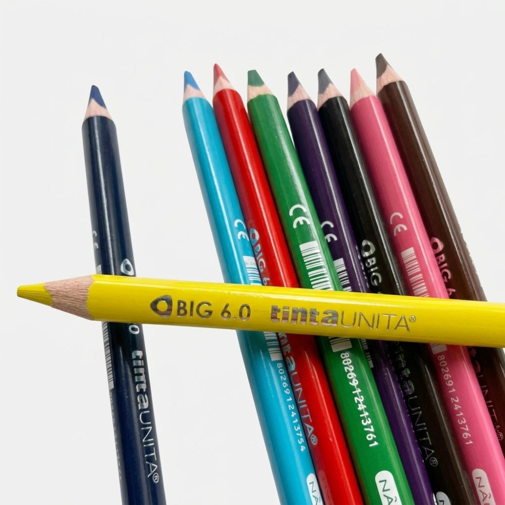 Tinta Unita BIG 6.0 Pastelli Triangolari – 12 e 18 Colori