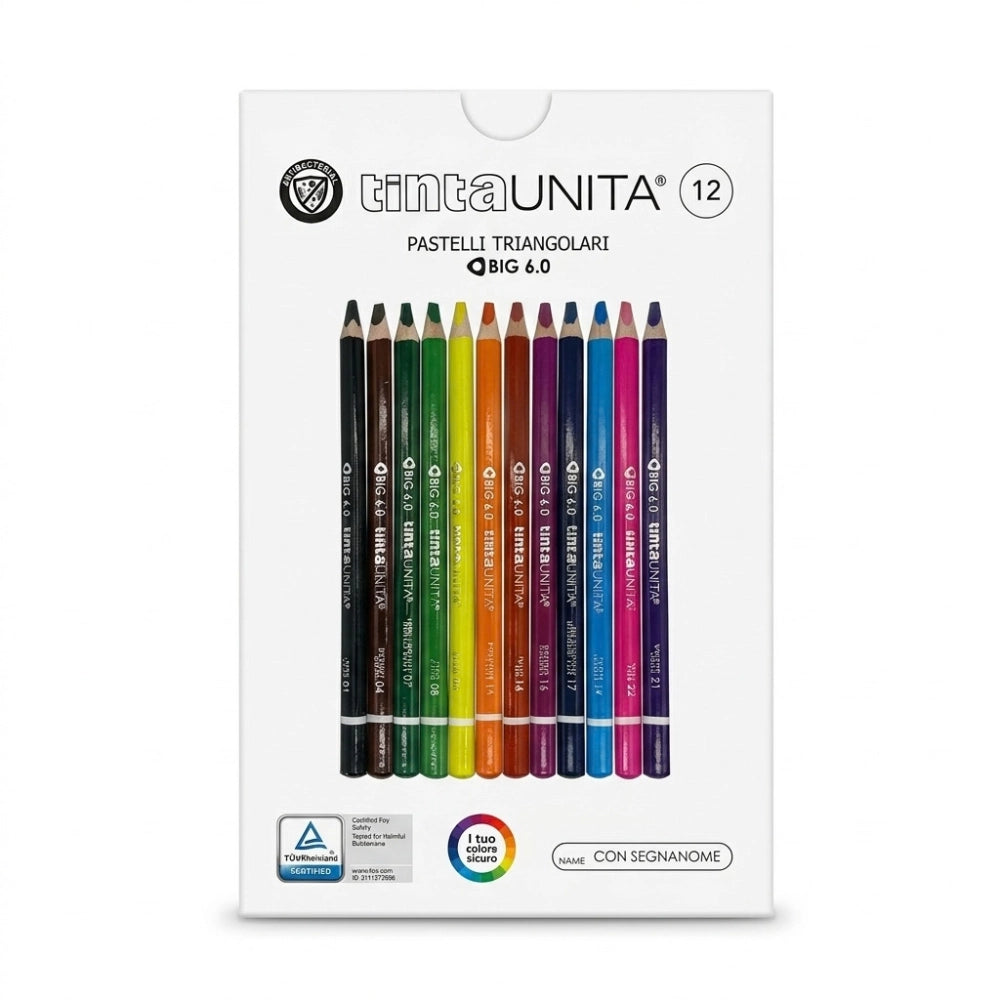 Tinta Unita BIG 6.0 Pastelli Triangolari – 12 e 18 Colori
