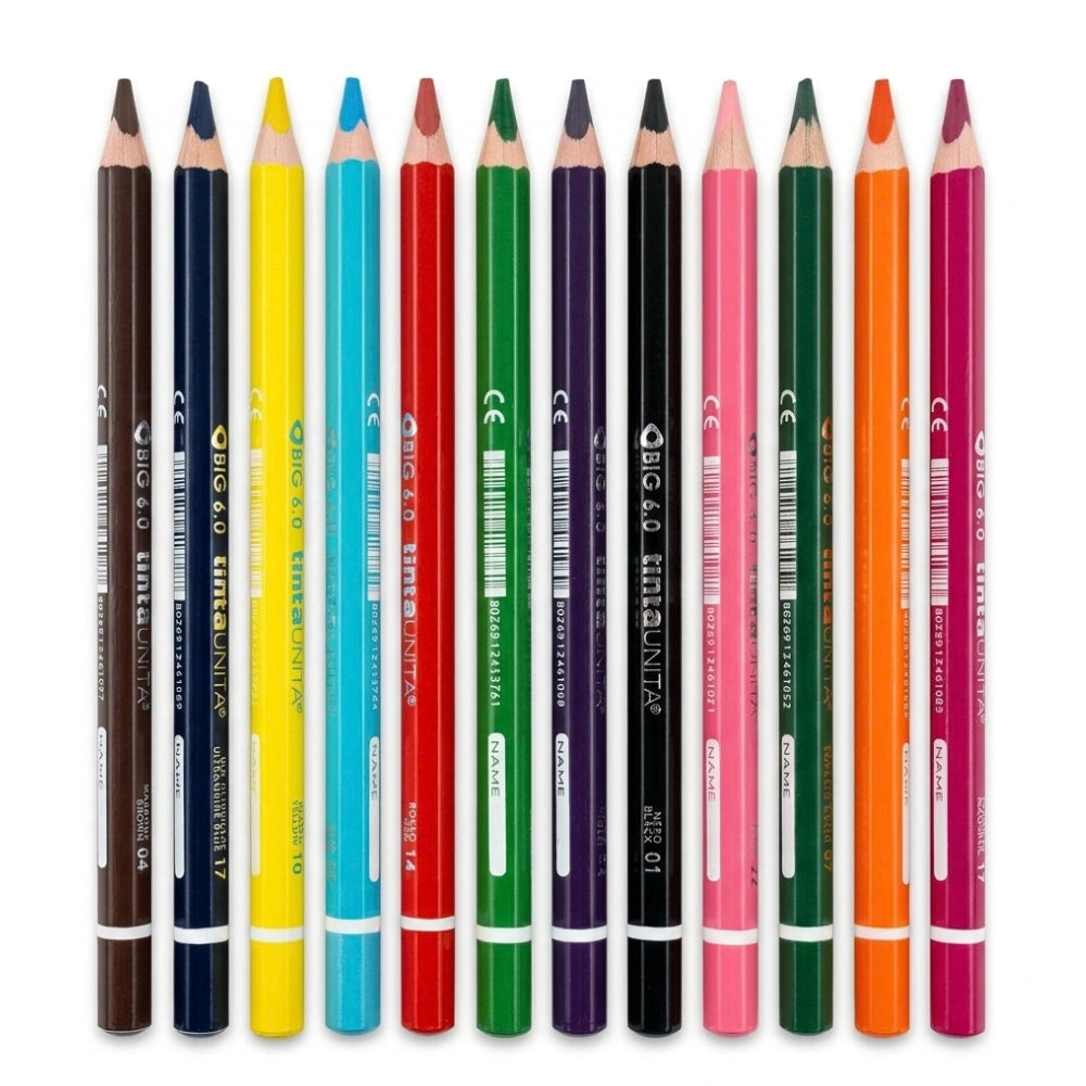 Tinta Unita BIG 6.0 Pastelli Triangolari – 12 e 18 Colori