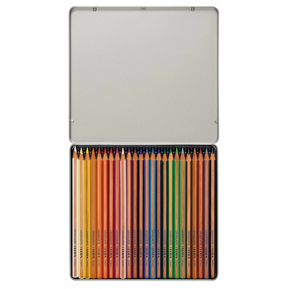 Pastelli Professionali Lyra Graduate - Mina 3.8mm - 24 Colori - Confezione Rigida