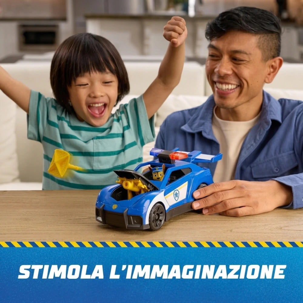 Paw Patrol Search & Rescue – Auto Deluxe di Chase blu, 27,9 cm