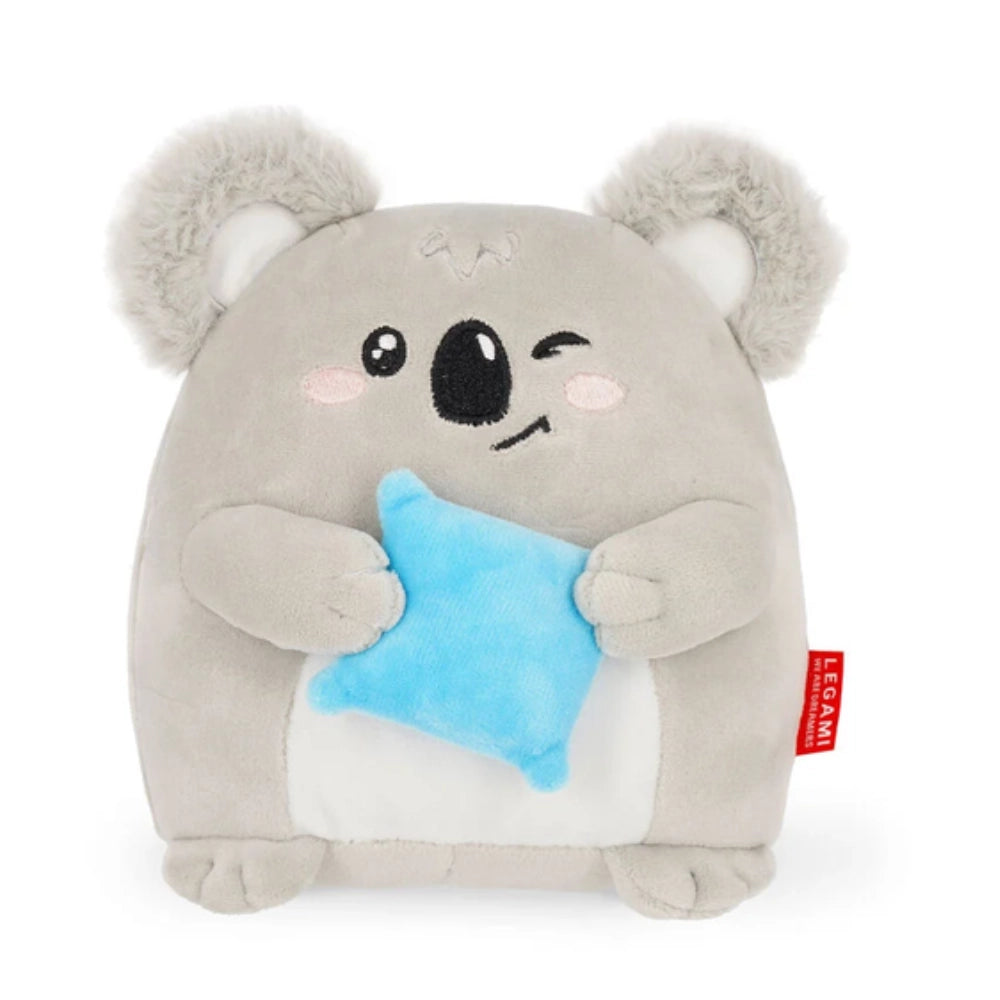 Peluche Koala Mini Super Soft! Legami grigio con stella azzurra, vista frontale