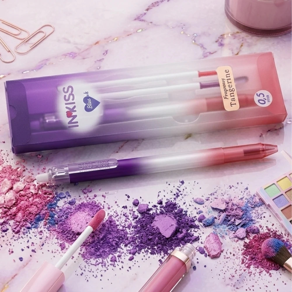INKISS Penna Cancellabile Profumata Mandarino + 2 Ricariche | Make-Up Your Desk