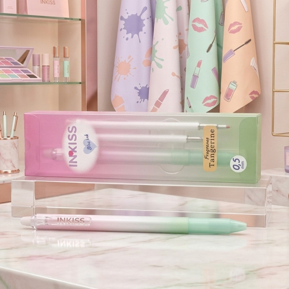 INKISS Penna Cancellabile Profumata Mandarino + 2 Ricariche | Make-Up Your Desk