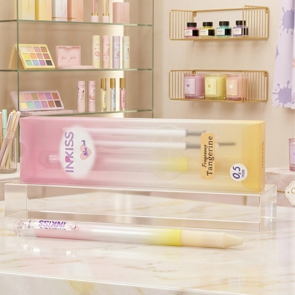 INKISS Penna Cancellabile Profumata Mandarino + 2 Ricariche | Make-Up Your Desk