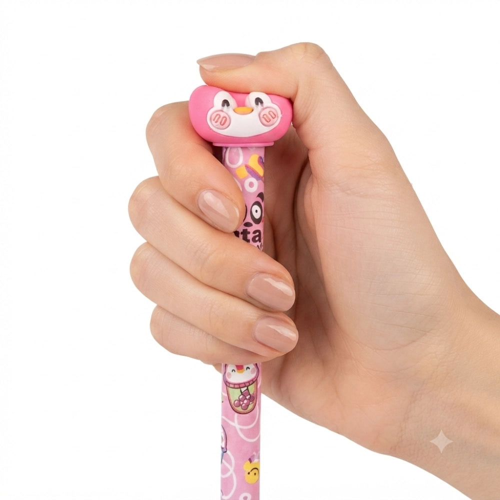 Penna Cancellabile Squishy Tinta Unita – Testa Morbida Click Clak