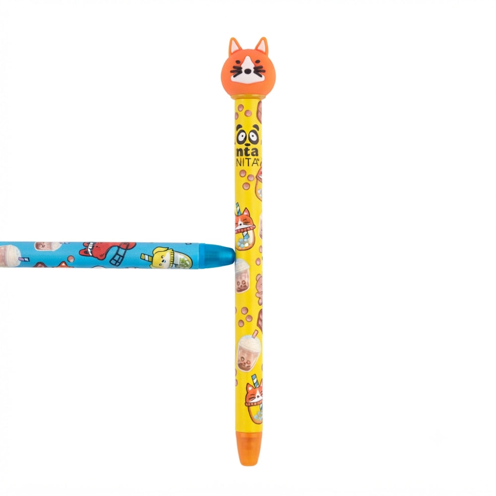 Penna Cancellabile Squishy Tinta Unita – Testa Morbida Click Clak