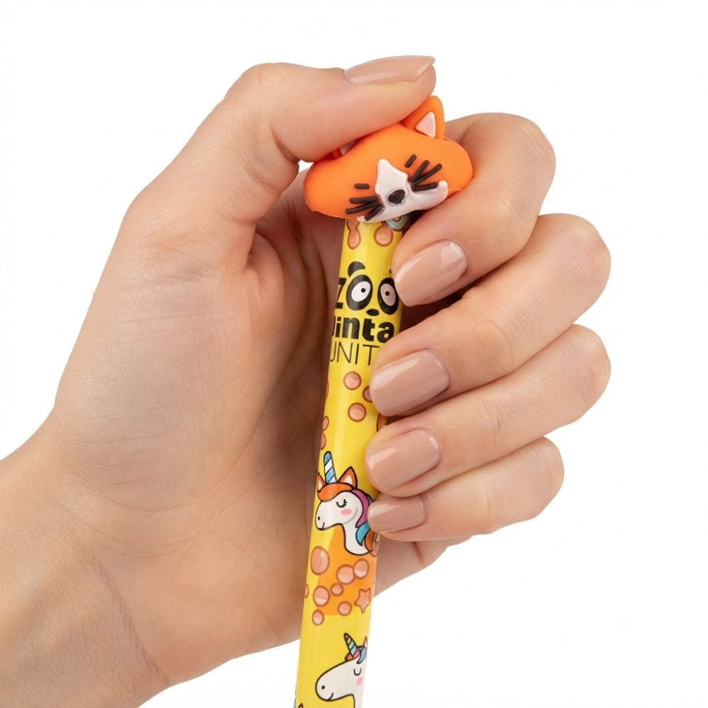 Penna Cancellabile Squishy Tinta Unita – Testa Morbida Click Clak
