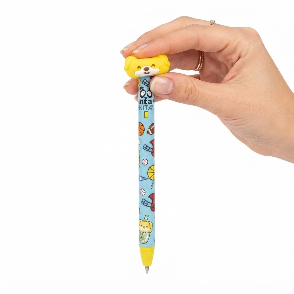 Penna Cancellabile Squishy Tinta Unita – Testa Morbida Click Clak