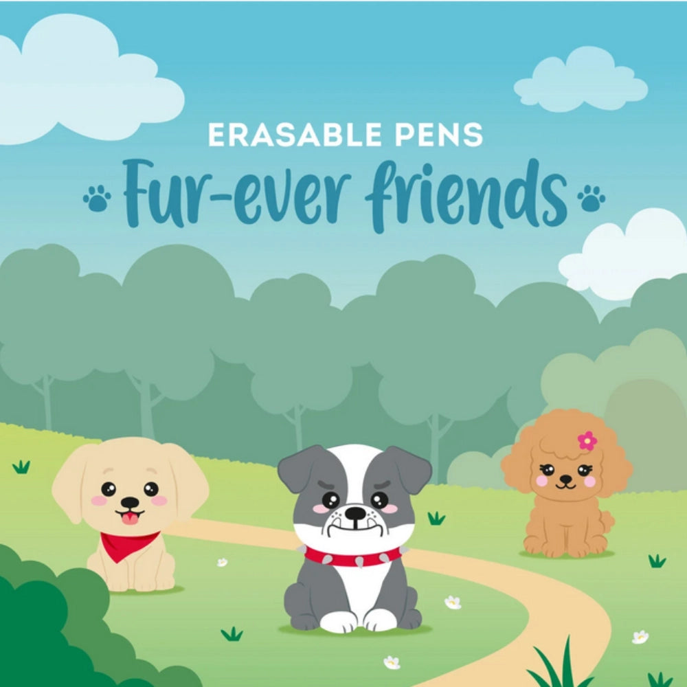 Penne Cancellabili Legami Cagnolino – Set 3 Fur-ever Friends | Edizione Limitata