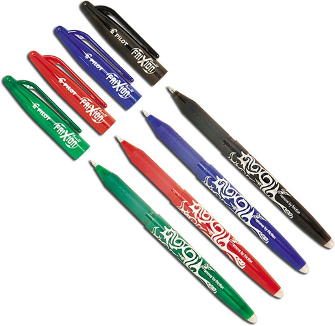 Penne cancellabili Pilot Frixion con tappo