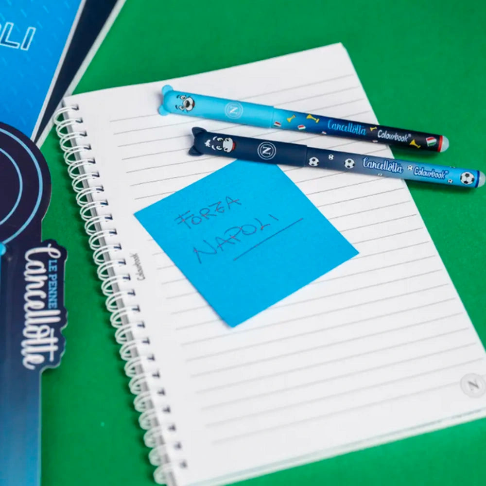 Penne Cancellotte SSC Napoli – Blister 2 Penne Cancellabili Colourbook