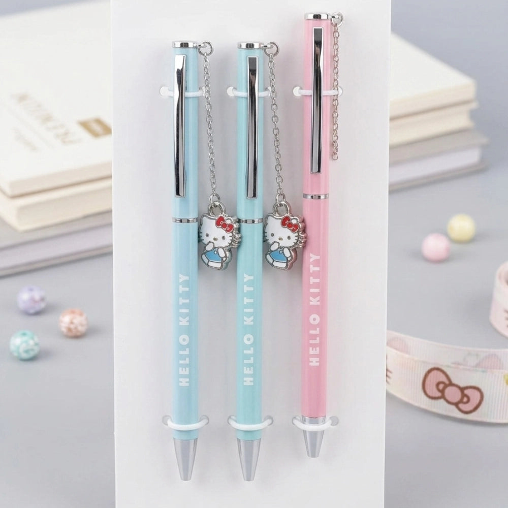 Hello Kitty Tris Penne in Metallo con Pendente | Giochi Preziosi