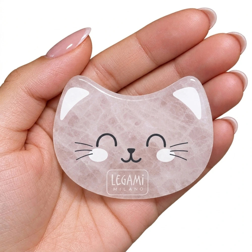 Legami Kitty – Gua Sha in Quarzo Rosa a Forma di Gatto