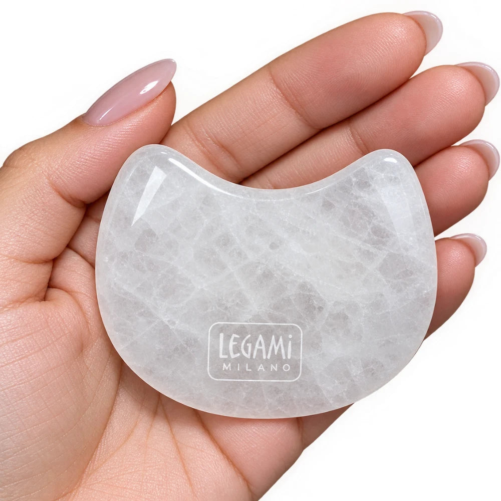 Legami Kitty – Gua Sha in Quarzo Rosa a Forma di Gatto