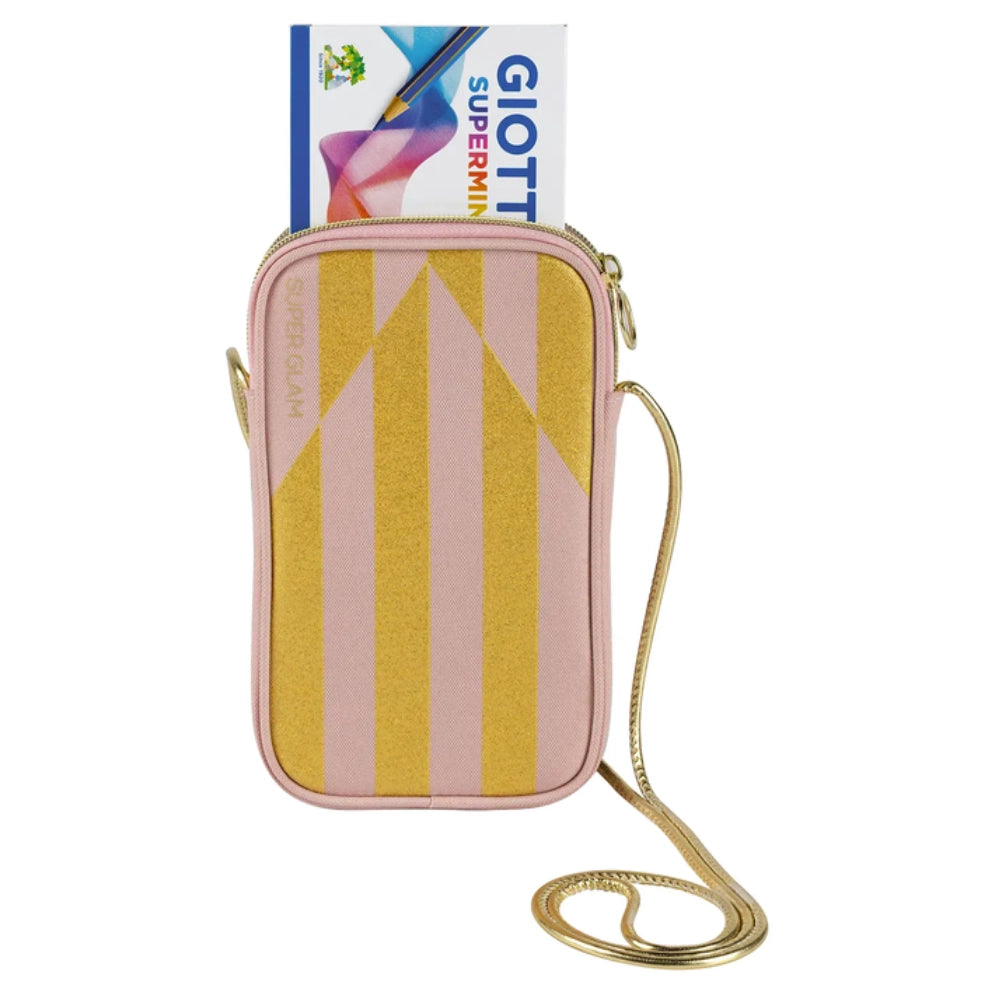 Giotto Supermina Set 12 Pastelli a Colori con Pochette Glamour Assortita