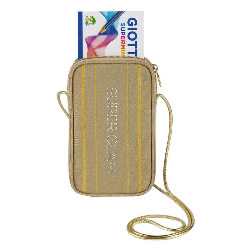 Giotto Supermina Set 12 Pastelli a Colori con Pochette Glamour Assortita