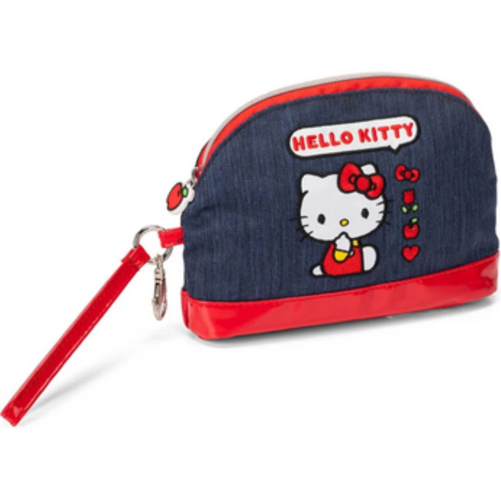 Pochette Hello Kitty Blu – Beauty Case a Mezzaluna con Zip