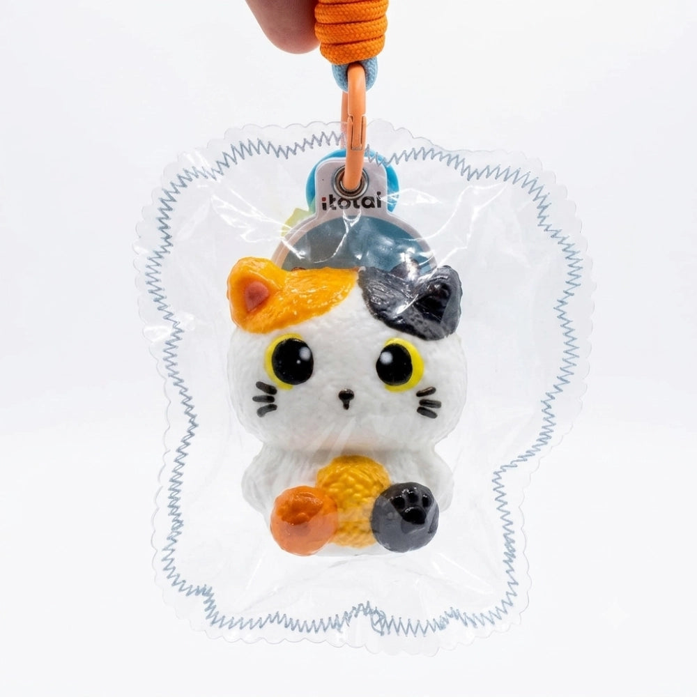 Portachiavi Squishy JellyPop I-Total Gattino con cordino colorato