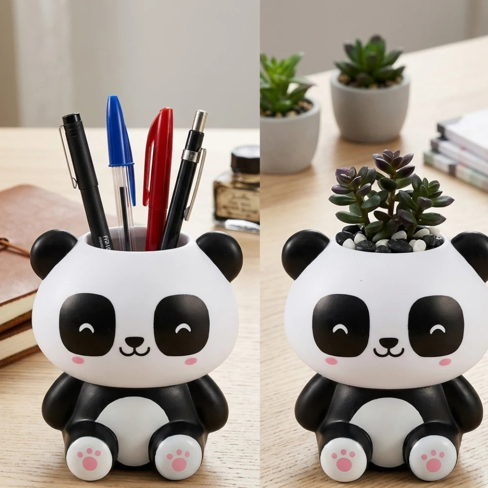 Portapenne 3D Panda iTotal — Kawaii Bianco e Nero con Zampe Rosa