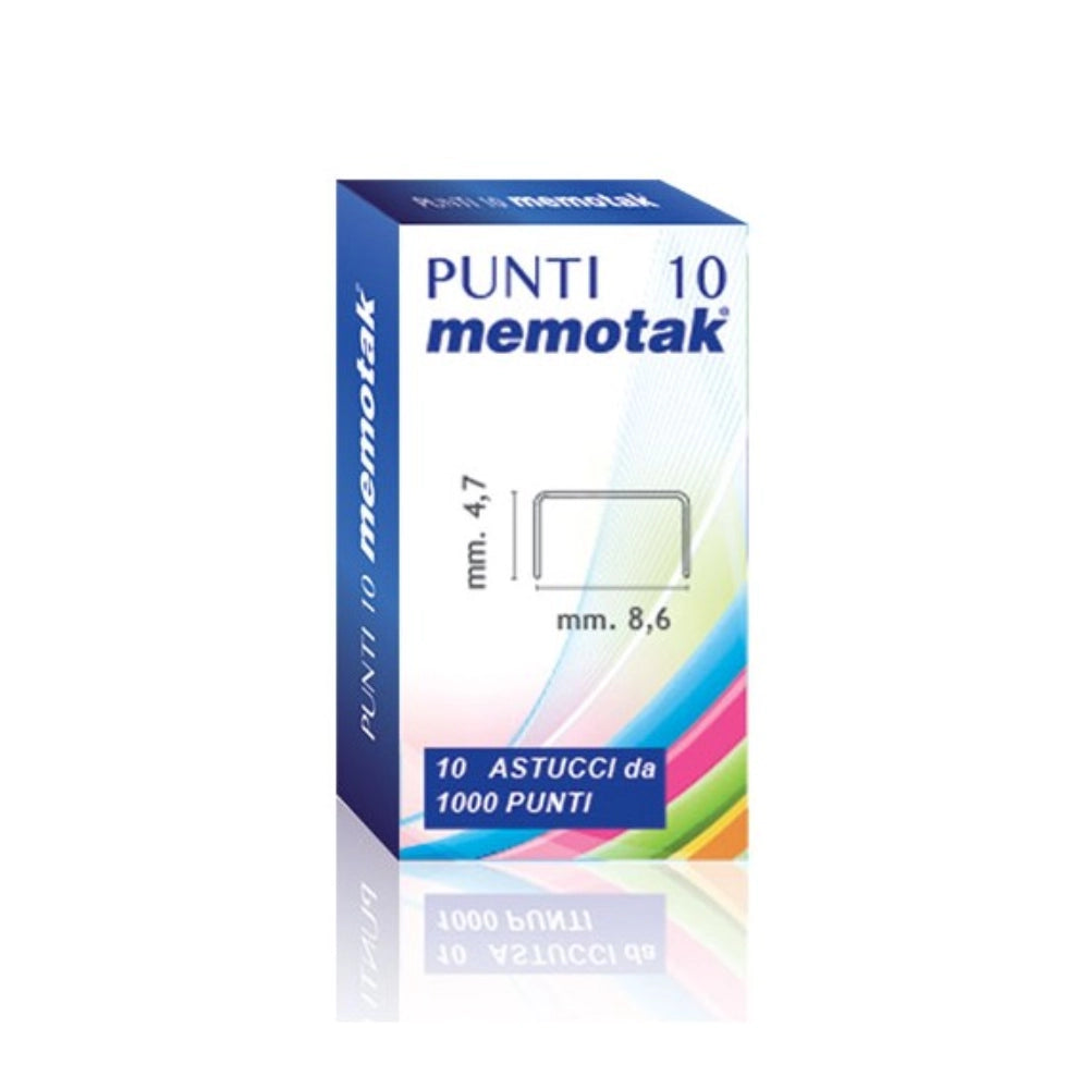 Punti per Cucitrice Memotak N.10 – 4,7x8,6mm – 1000 pz