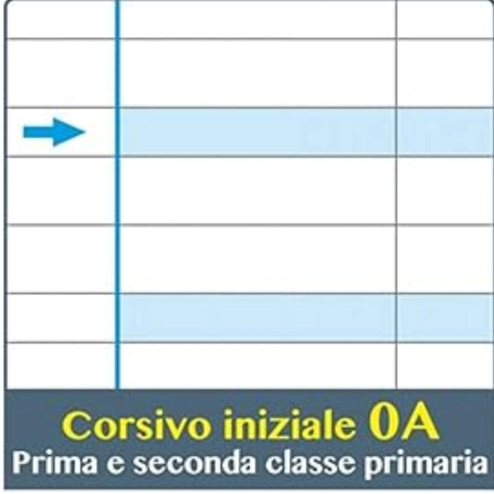 6 Maxi Quaderni Blasetti One Color per Disgrafia - Linea Blu Rigatura Facilitata