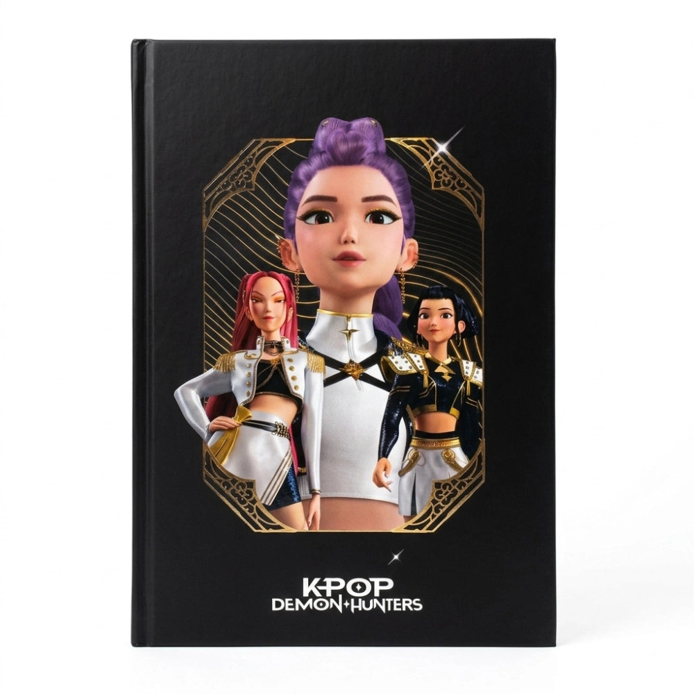 Quaderno Maxi HuntrX K-Pop Demon Hunters – copertina frontale con logo HuntrX e 3 guerriere