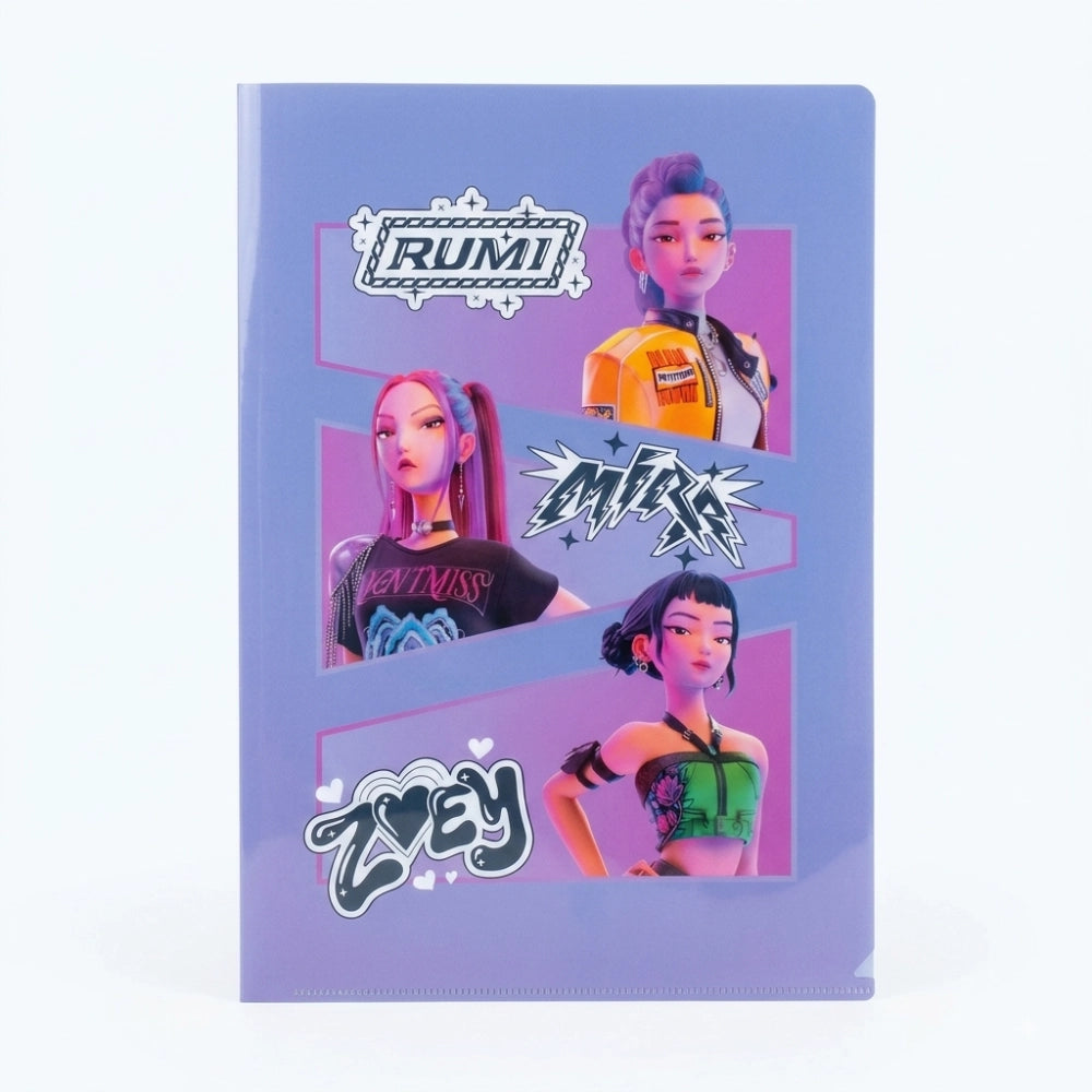 Quaderno Maxi K-Pop Demon Hunters copertina blu scuro – le 3 guerriere in versione Demon Hunters con spade