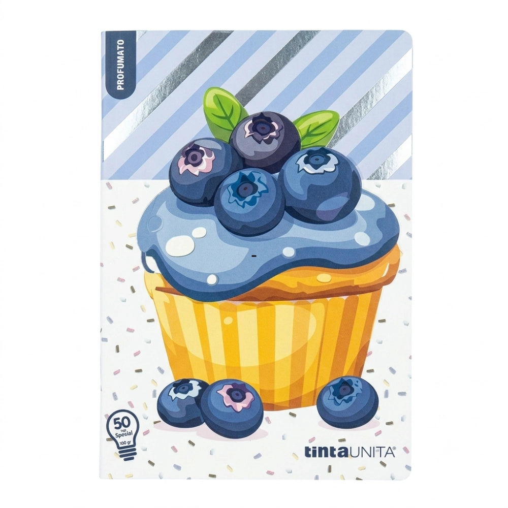 Quaderno profumato TintaUNITA copertina Cakes Fragola — 50 pagine, carta 100gr, Made in Italy
