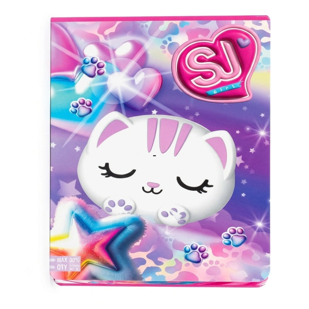 Quaderno Maxi SJ Girl copertina Gattino Bianco — rigatura quadroni 10mm, kit 6 pz