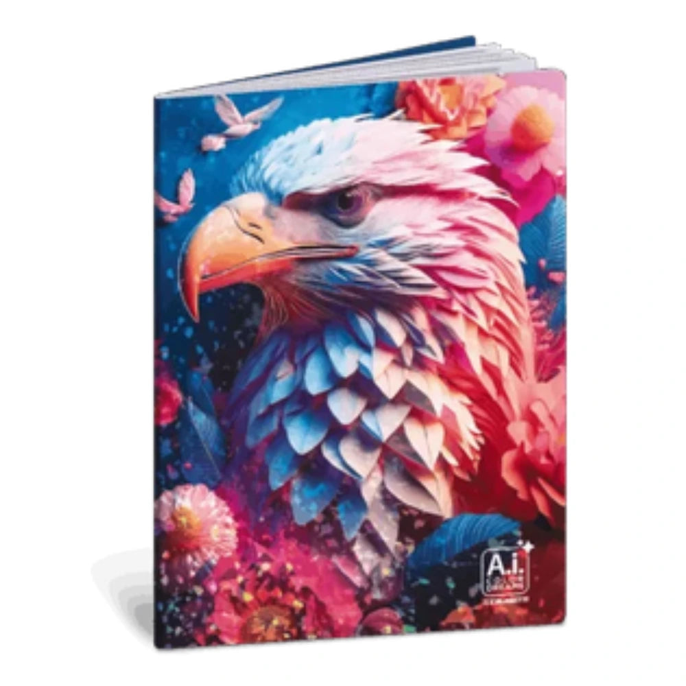 Maxi Quaderno A4 A.I. Color Dreams Rigatura A – Blasetti — 10 Grafiche AI, Copertina Olografica