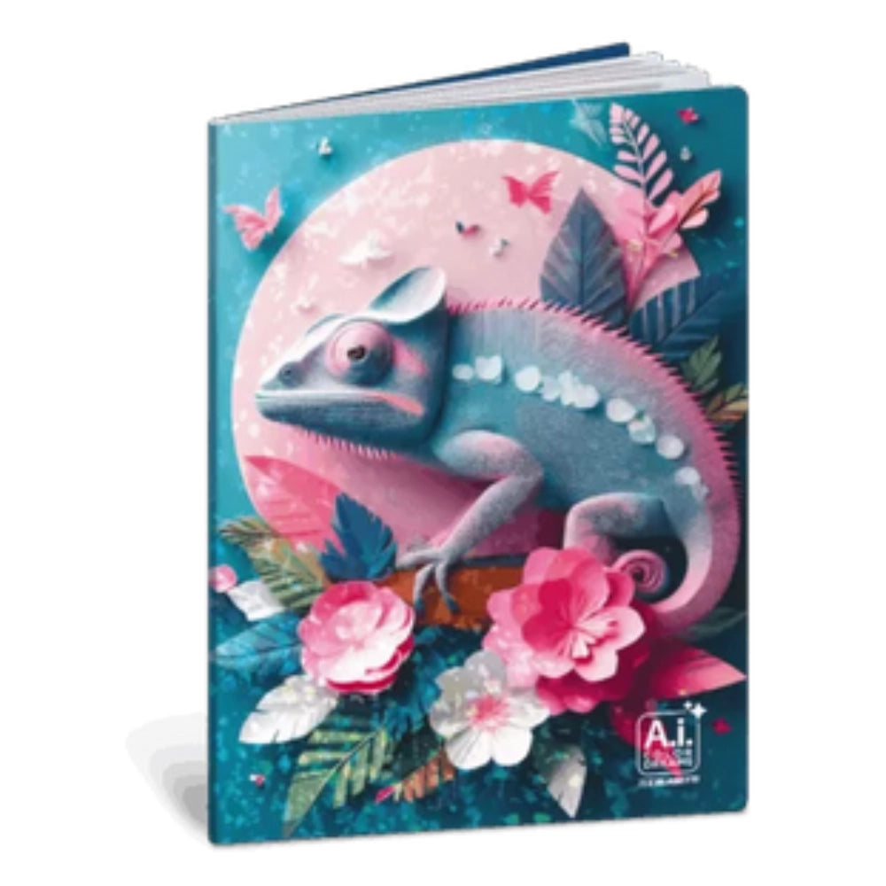 Maxi Quaderno A4 A.I. Color Dreams Rigatura A – Blasetti — 10 Grafiche AI, Copertina Olografica