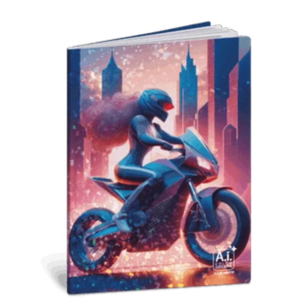 Maxi Quaderno A4 A.I. Color Dreams Rigatura A – Blasetti — 10 Grafiche AI, Copertina Olografica