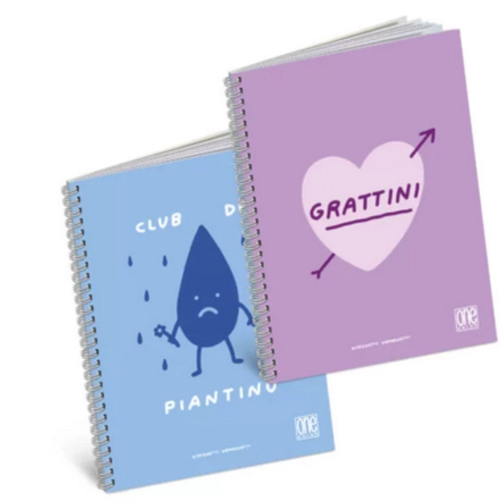 Quaderno Spiralato Disegnetti Depressetti Righe senza Margine – Blasetti — 6 Copertine Assortite