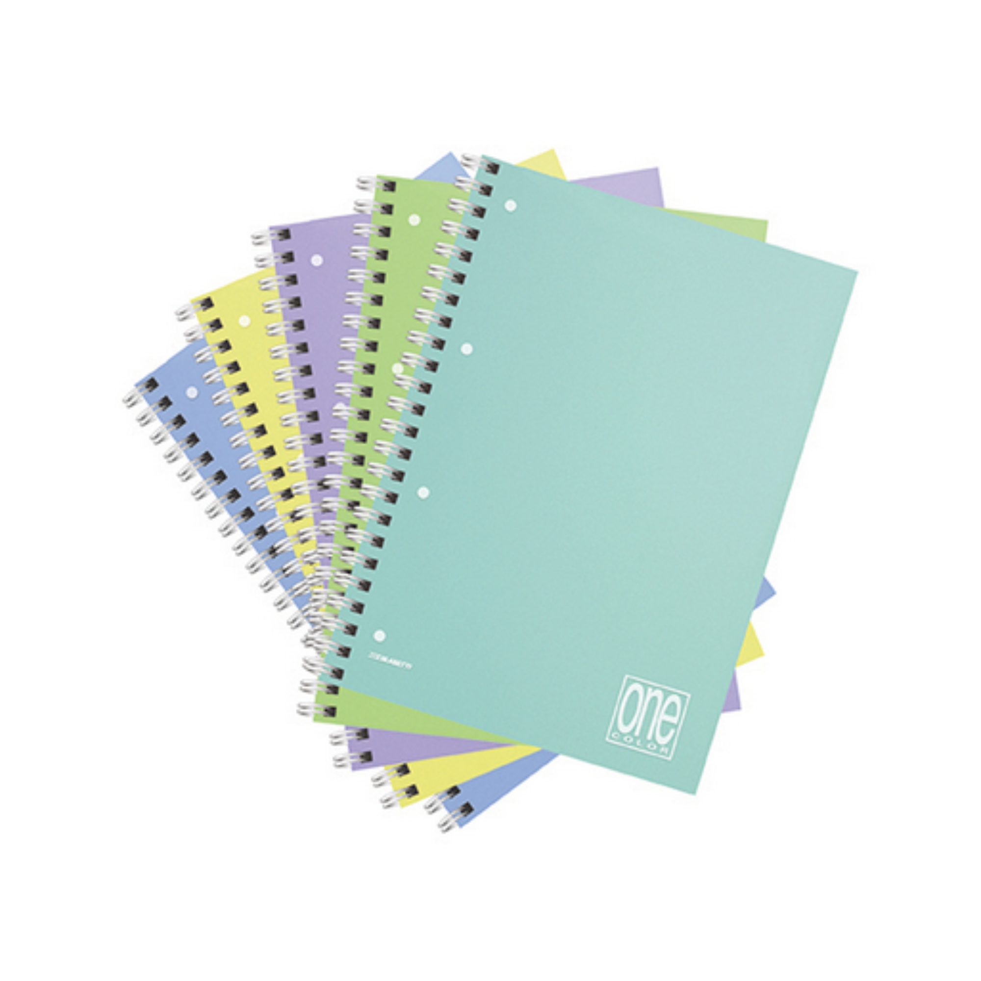 Quaderno Spirale A4 quadretti 1 rigo  con Copertina in Plastica - 60 Fogli colori PASTEL