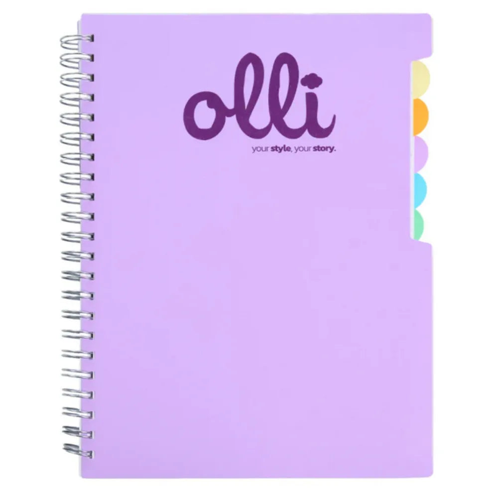 Maxi Quaderno Spiralato Olli A4 150 Fogli con Divisori - Quadretti 5mm