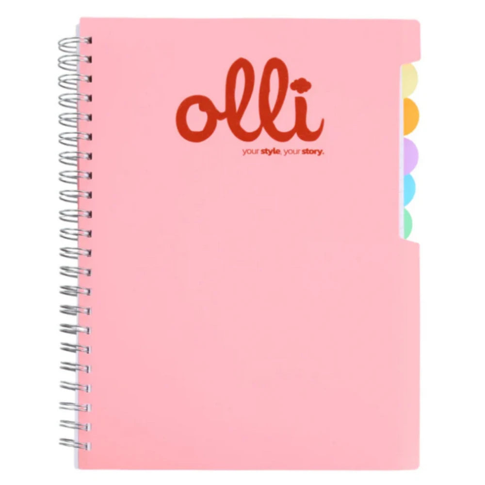 Maxi Quaderno Spiralato Olli A4 150 Fogli con Divisori - Righe 1R