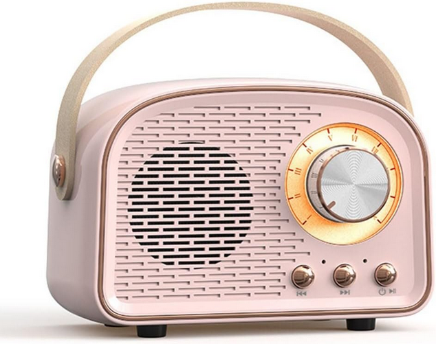 Radio Bluetooth speaker retro' colore rosa disponibile da cartoleria claudio a giugliano in campania napoli