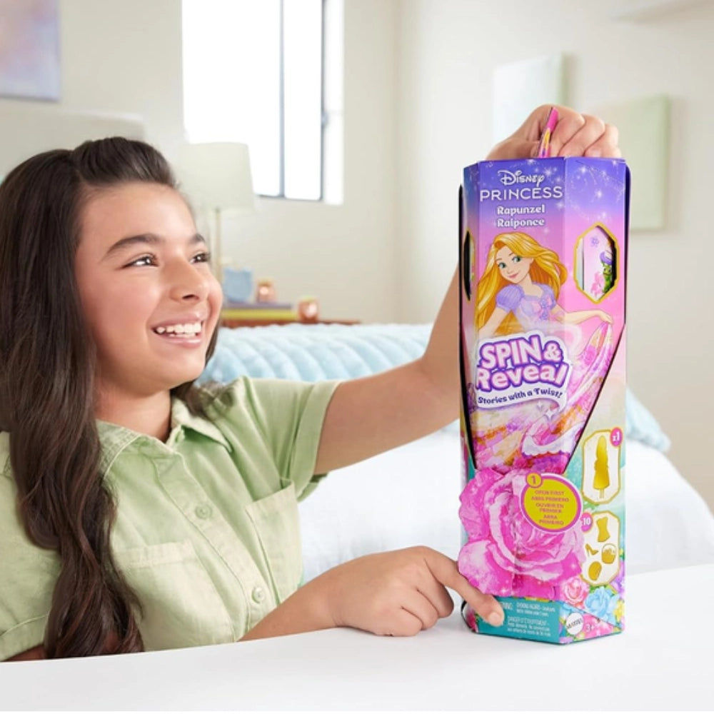 Disney Princess Rapunzel Spin & Reveal bambola con 11 sorprese