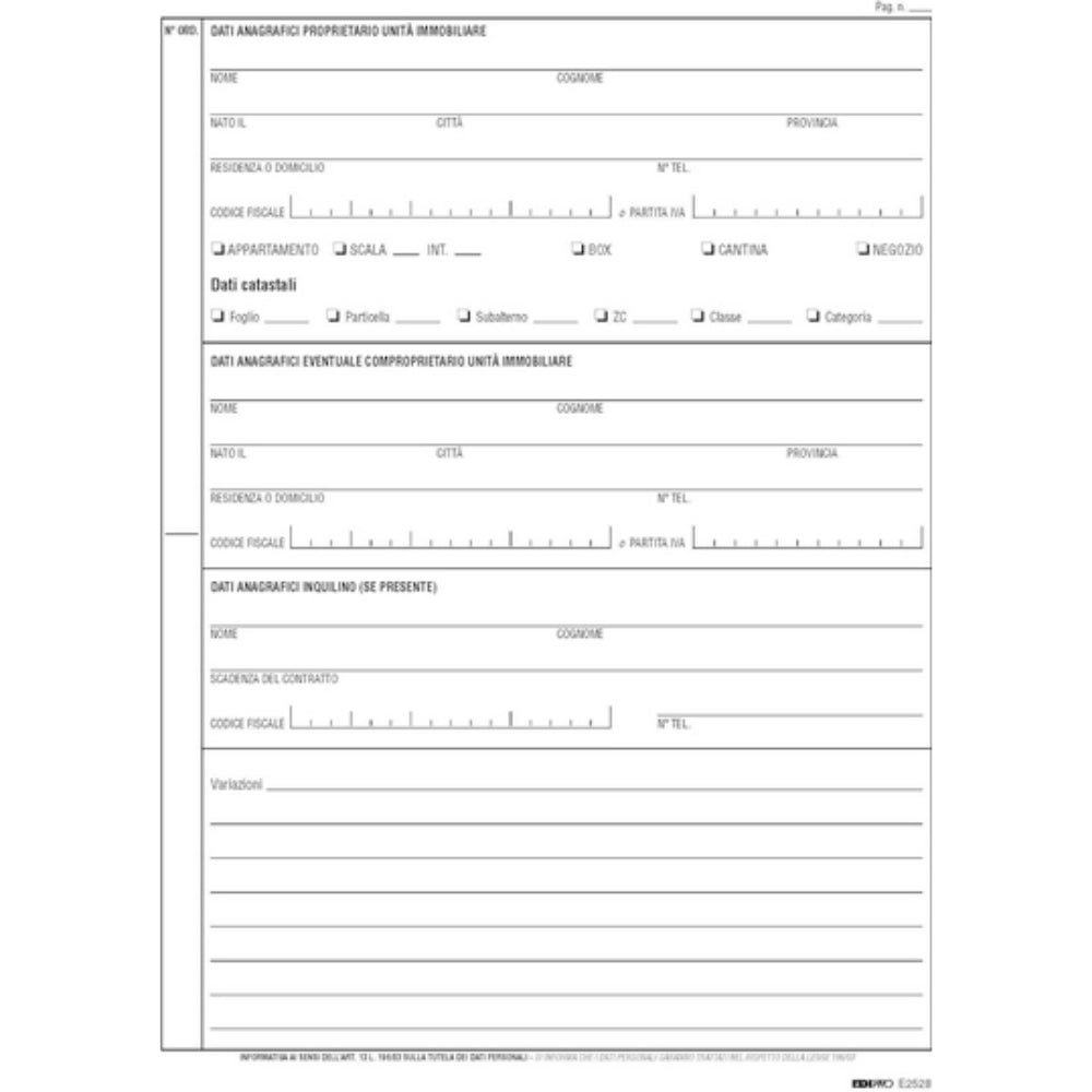 EDIPRO E2528 - Registro di Anagrafe Condominiale 48 Pagine A4