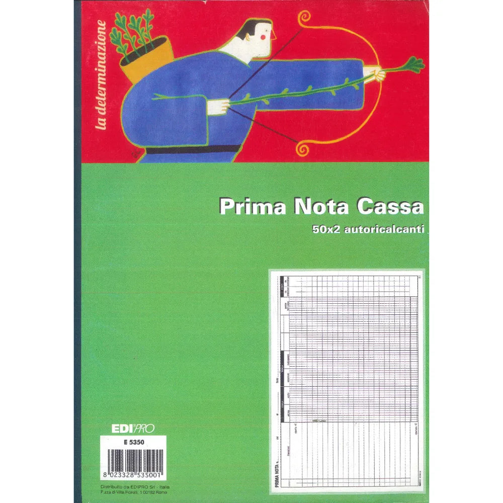 EDIPRO E5350 - Blocco Prima Nota Cassa 50x2 Autoricalcante (Cassa-Banca)
