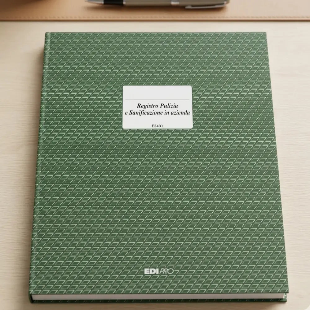 EDIPRO E2431 - Registro Pulizia e Sanificazione in Azienda 40 Pagine 31x24,5cm