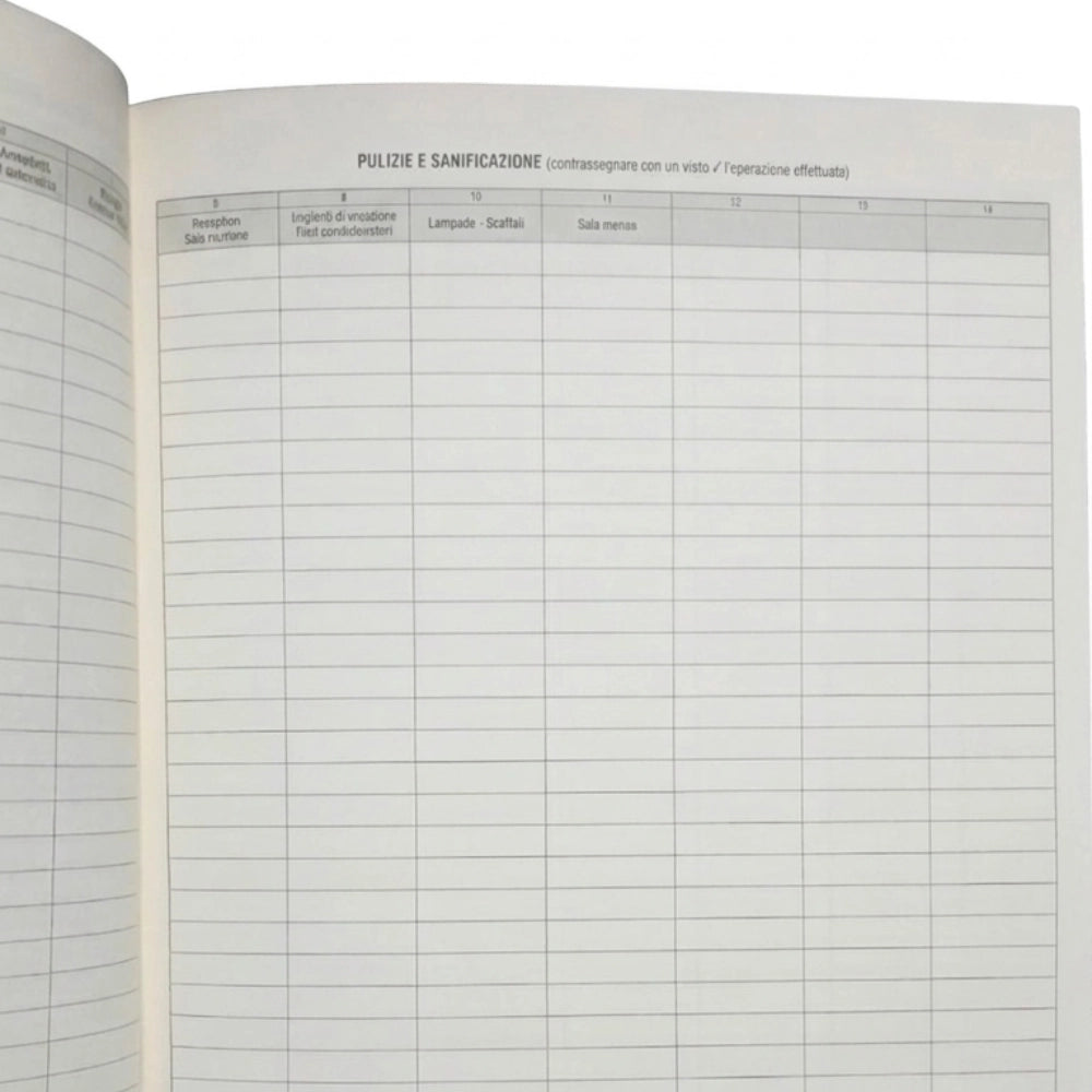 EDIPRO E2431 - Registro Pulizia e Sanificazione in Azienda 40 Pagine 31x24,5cm