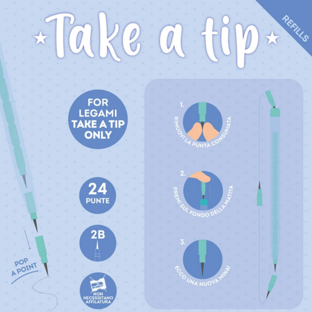 Set di 24 Refill per Matita Impilabile - Take a Tip Refill Set