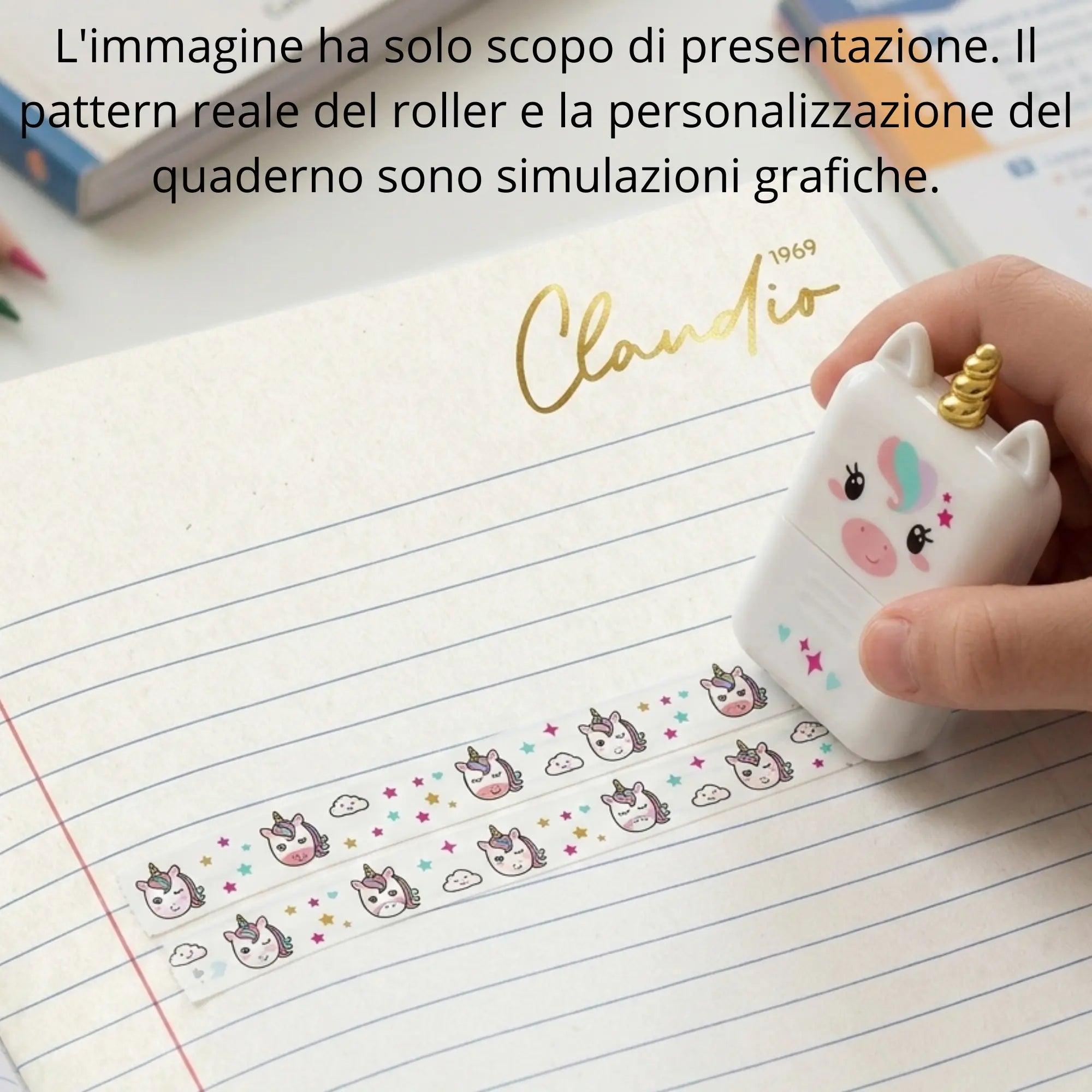 Deco Roller Stamp Legami - Timbro Decorativo A Rullo Unicorno